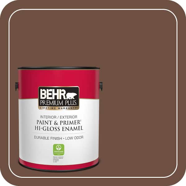 BEHR PREMIUM PLUS 1 gal. #PPU3-19 Moroccan Henna Hi-Gloss Enamel Interior/Exterior Paint & Primer