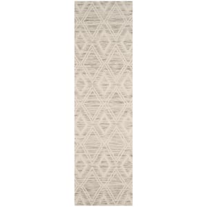 Marbella Light Brown/Ivory 2 ft. x 6 ft. Geometric Runner Rug