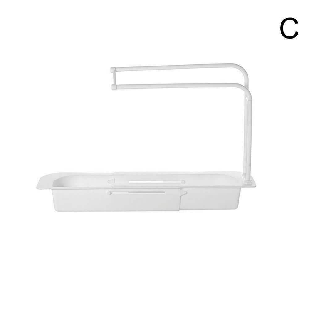 Modern Telescopic Sink Rack Holder Expandable Storage Drain Basket for Kitc