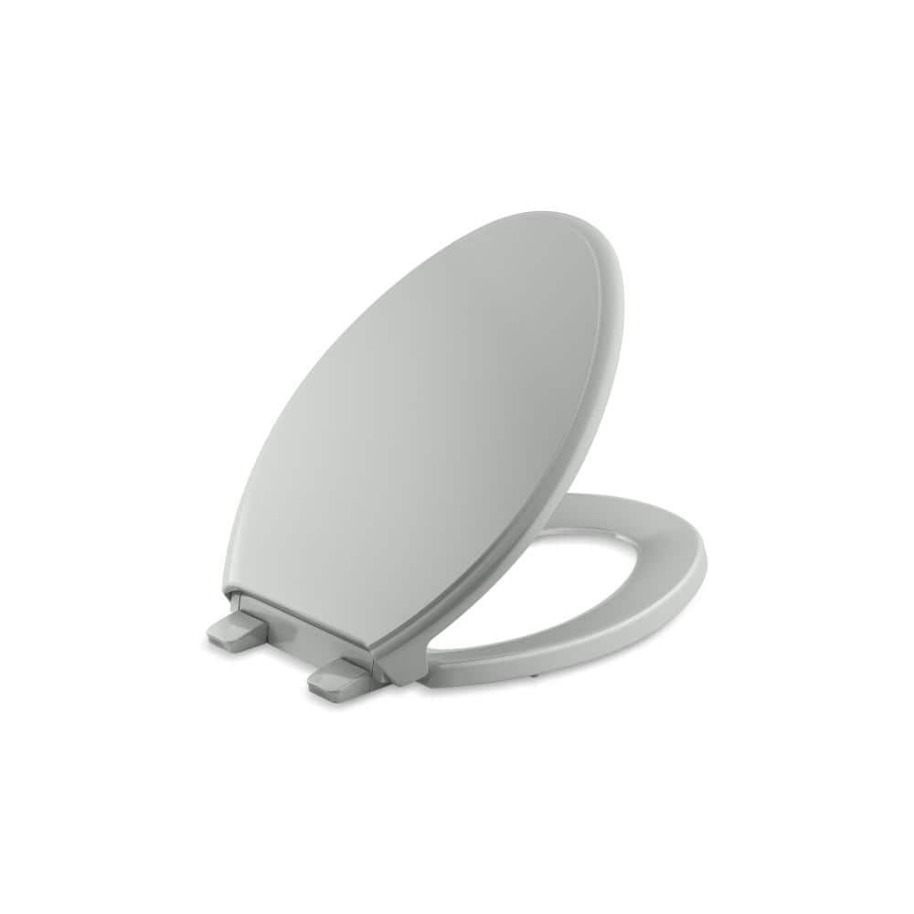 KOHLER Glenbury Elongated Closed Front Toilet Seat in Ice Grey 4733RL
