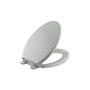 Glenbury Elongated Closed Front Toilet Seat in Ice Grey