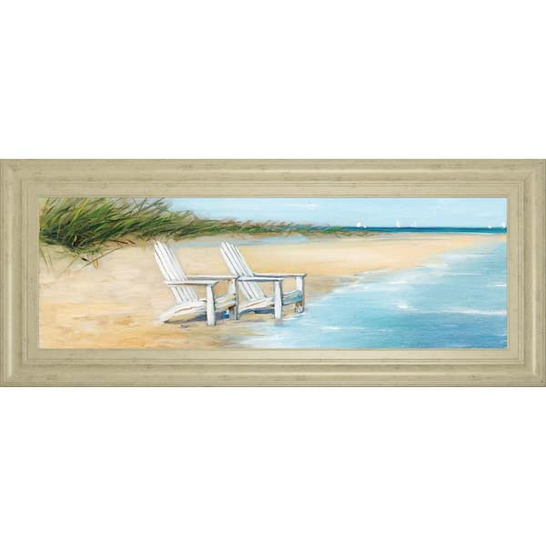 Classy Art "Water View Il" By Sally Swatland Framed Print Nature Wall Art 42 in. x 18 in.