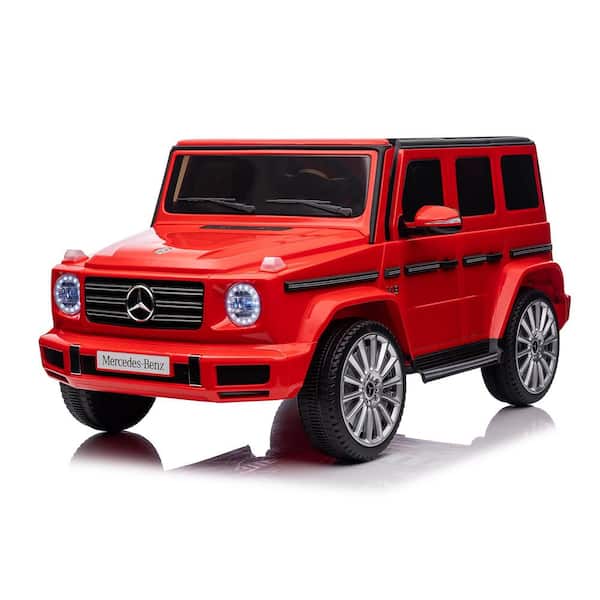 Garvee 12-Volt Kids Ride on Car, Licensed Mercedes-Benz G500 Electric Vehicles Parent Remote Control, 3-Speeds, LED Lights, Red
