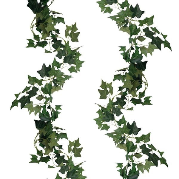 Green Smart Dekor 6 ft. Green Artificial Ivy Garland for Outdoor and Indoor Use 2 Pieces