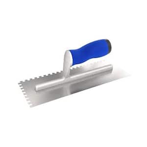 11 in. x 4-1/2 in. Square-Notched Margin Trowel with Notch Size 1/2 in. x 1/2 in. with Comfort Grip Handle