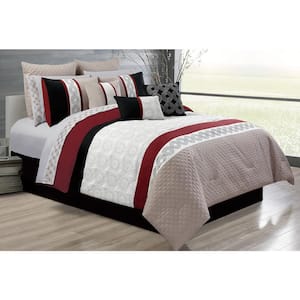 Beige Graphic Full Polyester Comforter Only