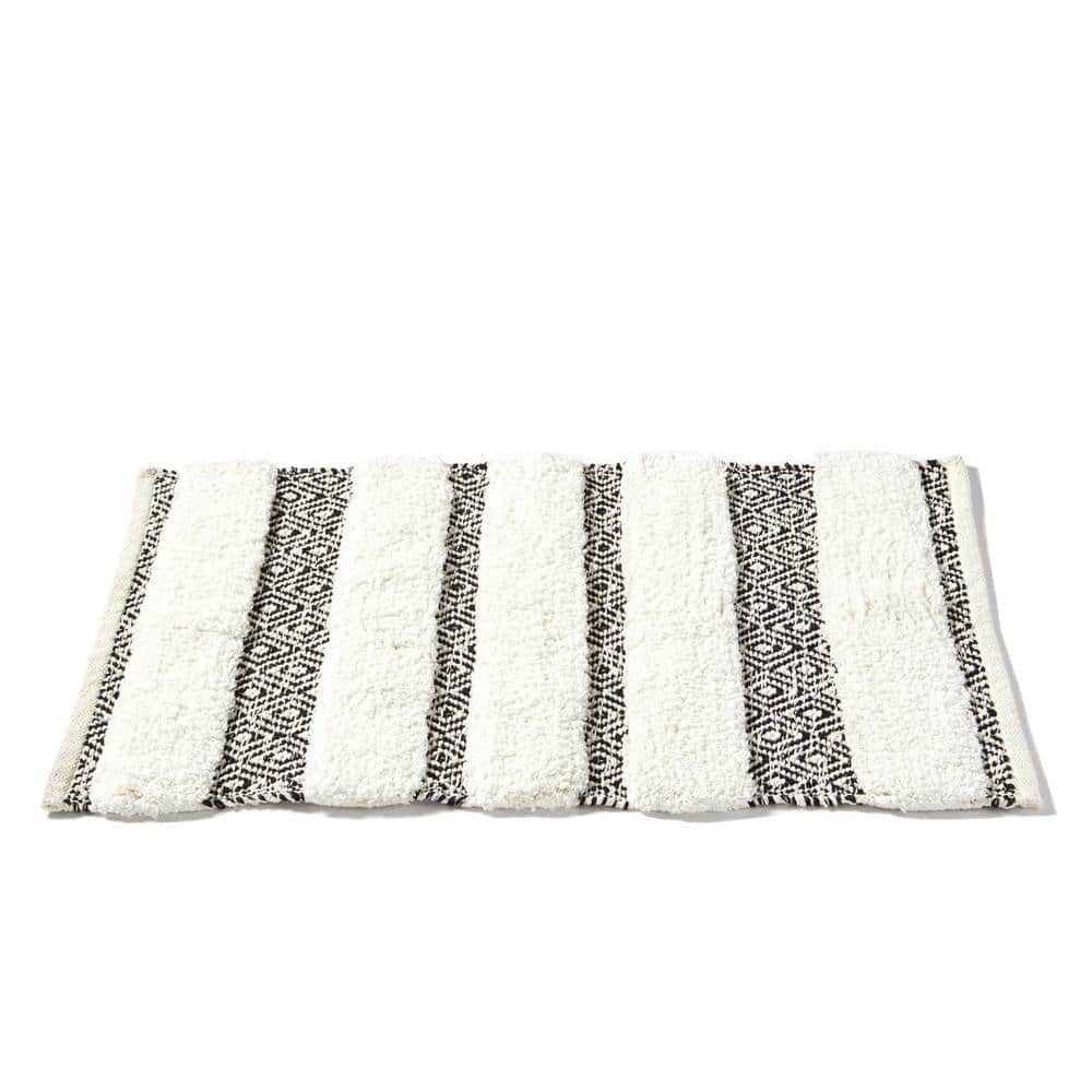 Stripe Reversible Cotton Bath Rug, Gray/White, 20 Rengoku Living room rug  extra large Carpet Shower mat Custom rug Cool rugs for - AliExpress