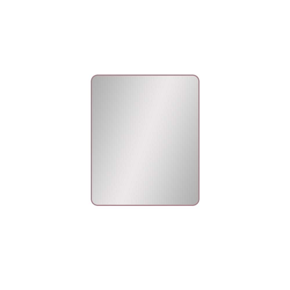 Rose Gold 24 in. W x 36 in. H Rectangle Metal Framed Mirror Modern Design W