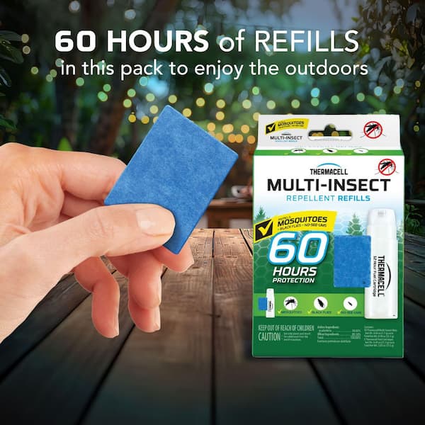 Outdoor Multi-Insect Repeller Refill Kit with 60-Hour Coverage and Deet Free