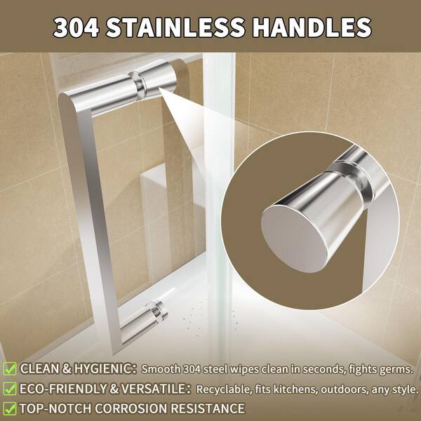 AZDHOME 36 in. W. x 36 in. D x 72 in. H Neo Angle Pivot