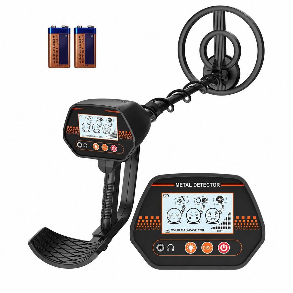 30-41 in Kids Metal Detector with LCD Display, Adjustable Stem, Waterproof Coil for Outdoor Treasure Hunts