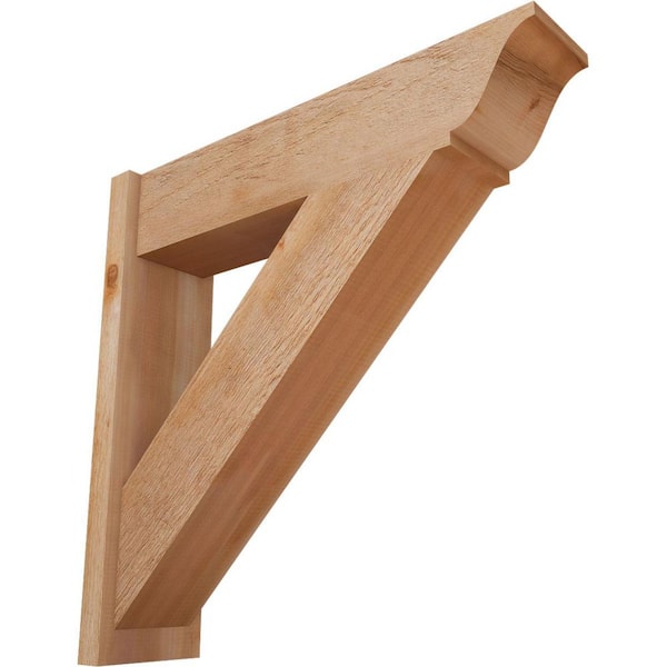 Ekena Millwork 8 in. x 32 in. x 32 in. Western Red Cedar Traditional Rough Sawn Outlooker