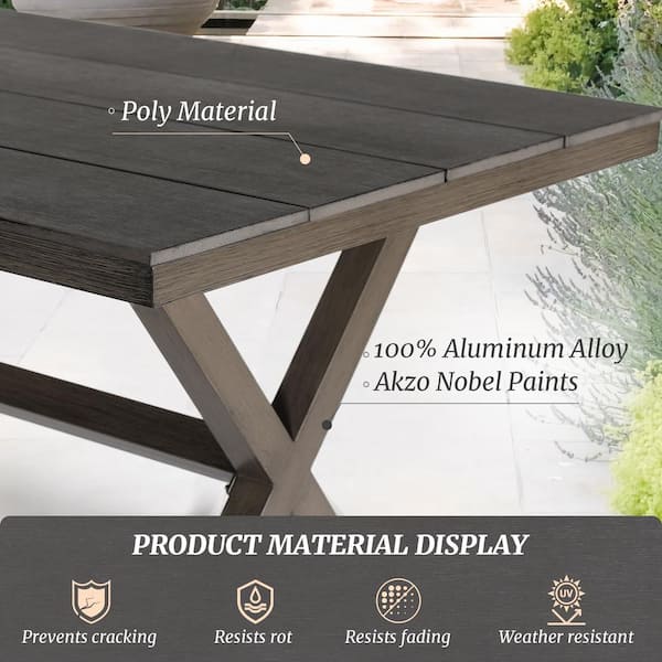 6 X 8 Faux Marble Table Frame Gray - Project 62™ : Target