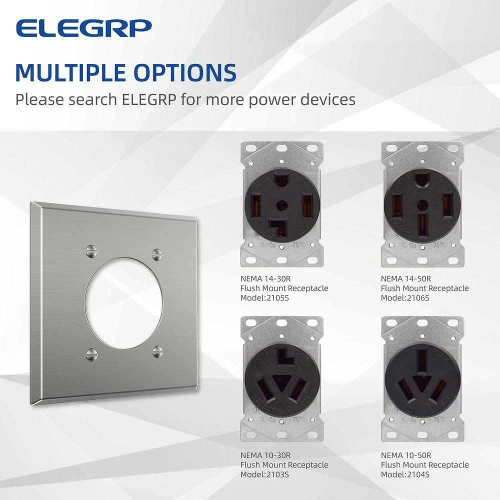 2-Gang Stainless Steel Flush Mount Wall Plate (2-Pack)
