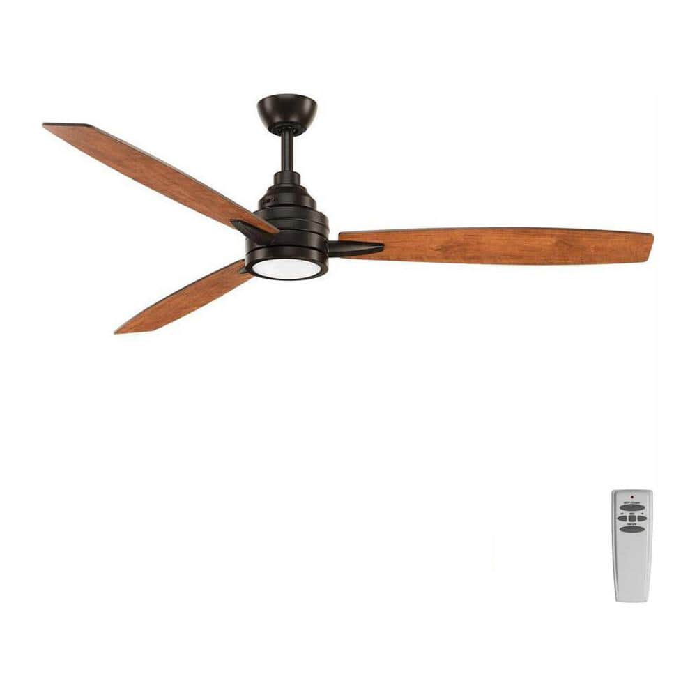 Antique Bronze 60" LED Ceiling Fan with Reversible Blades