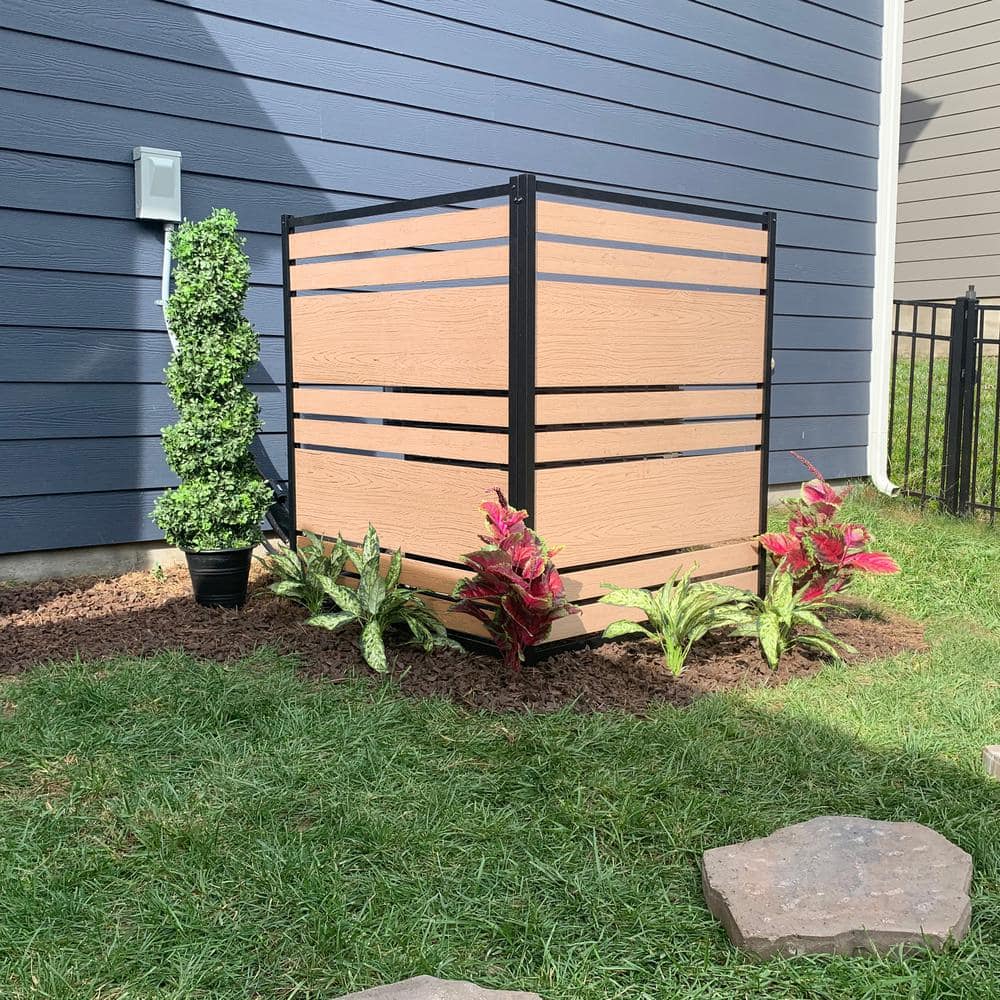 Vienna Cedar Brown WoodTek Vinyl Privacy Screen Panels