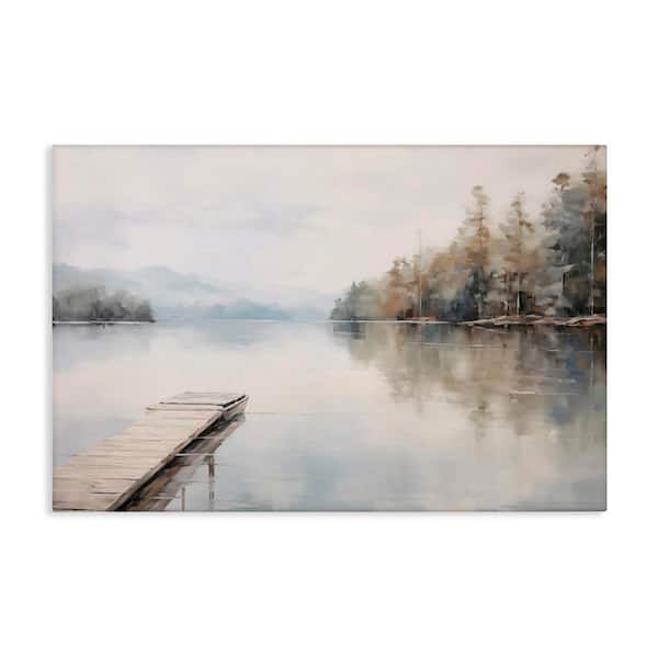 Old Lake Dock View by Arlington Prints Unframed Nature Graphic Art Print 20 in. x 30 in.