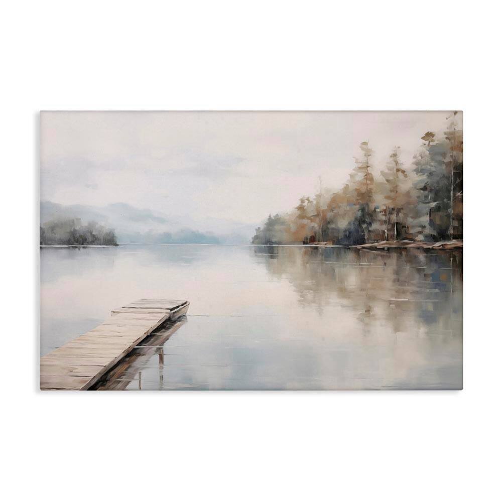 Old Lake Dock View by Arlington Prints Unframed Nature Graphic Art Print 24 in. x 36 in. price history on PriceWatchPro
