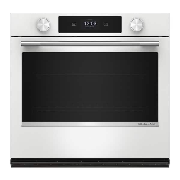 30 in. Single Electric Wall Oven with True Convection Self-Cleaning in White