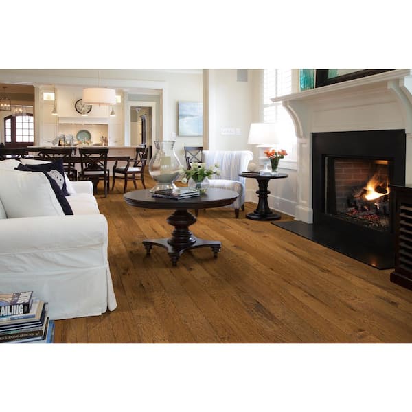 Western Espresso Hickory 3/8 in. T X 5 in. W Click-Lock Scraped Engineered Hardwood Flooring (29.49 sq.ft./case)