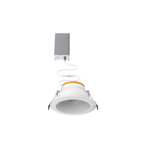 8 in. New Construction or Remodel White Canless Integrated LED Recessed Light Kit with Color Changing Technology