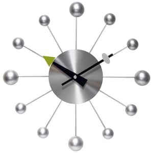 Silver Orb Spoke Wall Clock