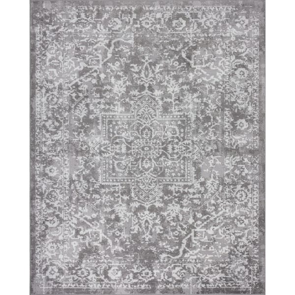 Tayse Rugs Nexus Oriental Gray 8 ft. x 10 ft. Indoor Area Rug NEX1700 ...