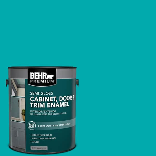 BEHR PREMIUM 1 gal. #P460-5 Fiji Semi-Gloss Enamel Interior/Exterior Cabinet, Door & Trim Paint