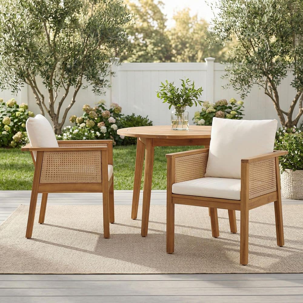CHRISTOPHER KNIGHT HOME Placido Teak Solid Wood Outdoor Dining Chair ...