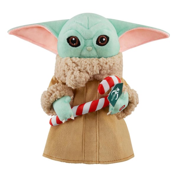 Unbranded 9.84 in. Star Wars Christmas Animated Waddler The Child with Candy Cane Standing Decor