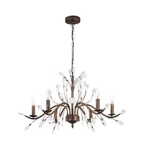 Eisner 6-Light Vintage Crystal Chandelier Luxury Candle Pendant Light