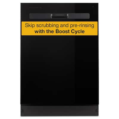 24 in. in Black Top Control Dishwasher