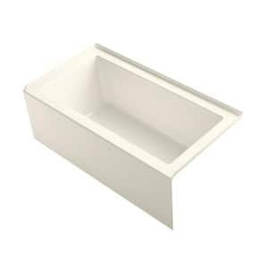 Underscore 60 in. x 32 in. Soaking Bathtub with Right-Hand Drain in Biscuit