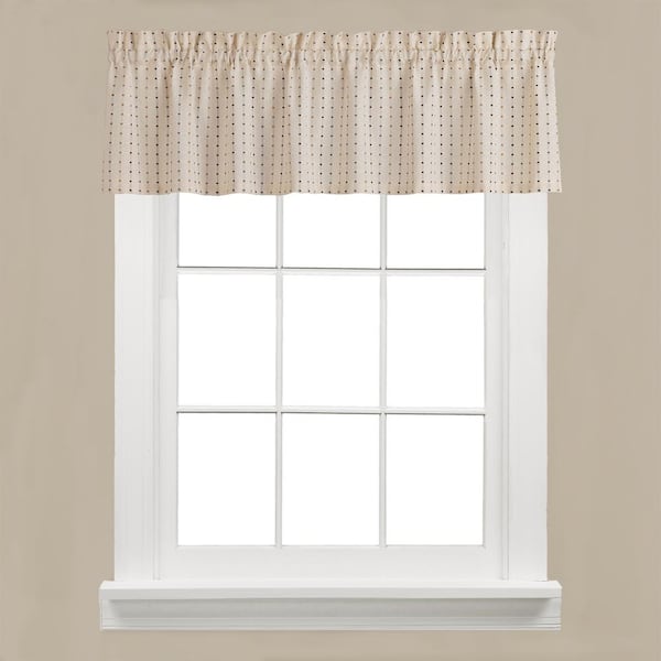 Saturday Knight Hopscotch 13 in. L Polyester Valance in Neutral