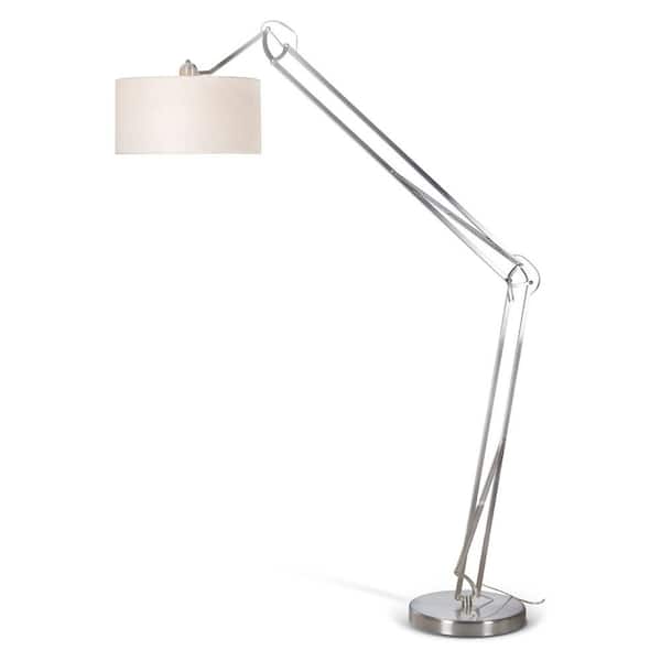 Brushed Steel Floor Lamp, Adjustable Floor Lamp Base