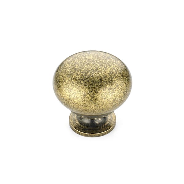 Richelieu Hardware Varennes Collection 1-1/4 in. (32 mm) Burnished Brass Traditional Cabinet Knob