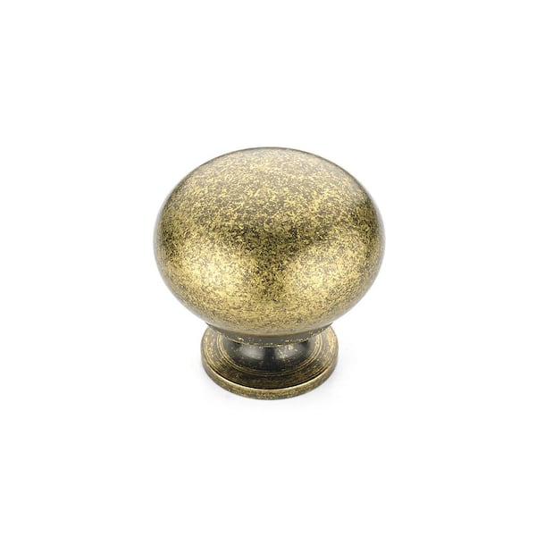 Richelieu Hardware Varennes Collection 1-1/4 in. (32 mm) Burnished Brass  Traditional Cabinet Knob BP4923BB - The Home Depot