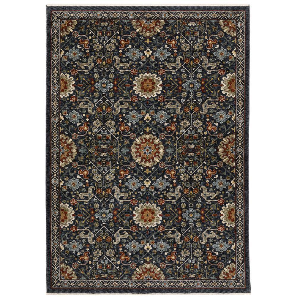 AVERLEY HOME Ambrose Blue/Multi 5 ft. x 8. ft. Oriental Floral