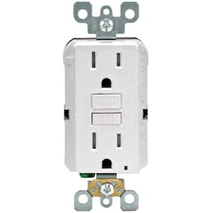 15 Amp 125-Volt Duplex SmarTest Self-Test SmartlockPro Tamper Resistant GFCI Outlet, White