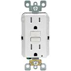 15 Amp 125-Volt Duplex SmarTest Self-Test SmartlockPro Tamper Resistant GFCI Outlet, White (10-Pack)