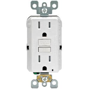 15 Amp 125-Volt Duplex SmarTest Self-Test SmartlockPro Tamper Resistant GFCI Outlet, White (10-Pack)