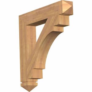 5-1/2 in. x 36 in. x 36 in. Western Red Cedar Merced Arts and Crafts Smooth Bracket