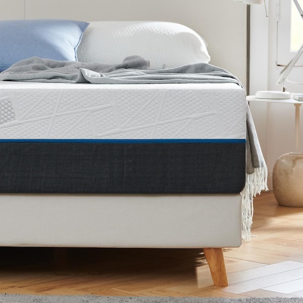 Ofanext 14 in. Medium Tight Top Queen Memory Foam Mattress, Cooler Sleep Supportive