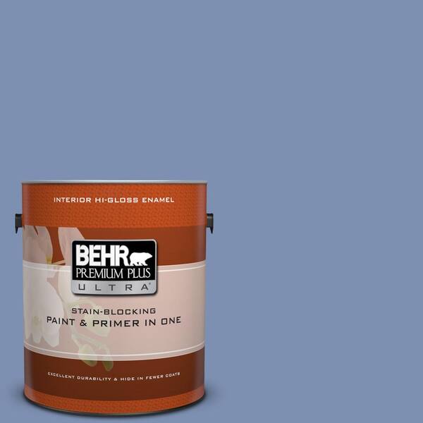 BEHR Premium Plus Ultra 1 gal. #600D-5 Babbling Brook Hi-Gloss Enamel Interior Paint and Primer in One