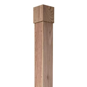 5.625 in. D x 5.6875 in. W x 104 in. L Unfinished Natural Red Oak Lally Column Wrap