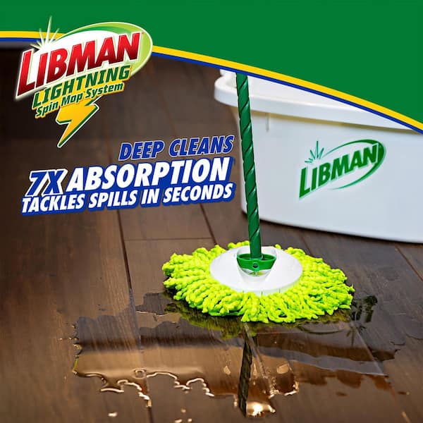 Libman Microfiber Lightning Spin Mop and Bucket Floor Cleaning
