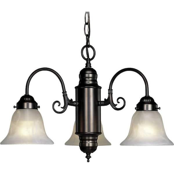Marti 3-Light Antique Bronze Interior Chandelier