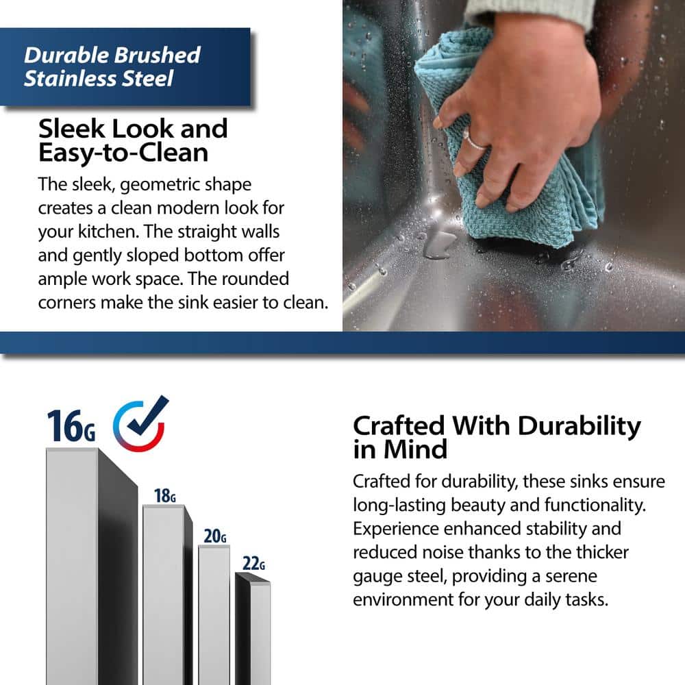 Elite 39'' Stainless Steel Undermount Workstation Kitchen Sink