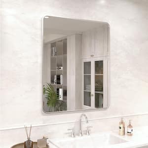 Vista 30 in. W x 36 in. H Rectangular Framed Wall Bathroom Vanity Mirror in Brushed Nickel