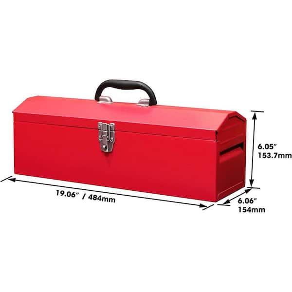 Big Red 19 in. Plastic Foldable Portable Tool Box with Storage Dividers  AZ500R - The Home Depot